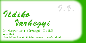 ildiko varhegyi business card