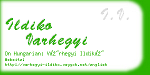 ildiko varhegyi business card